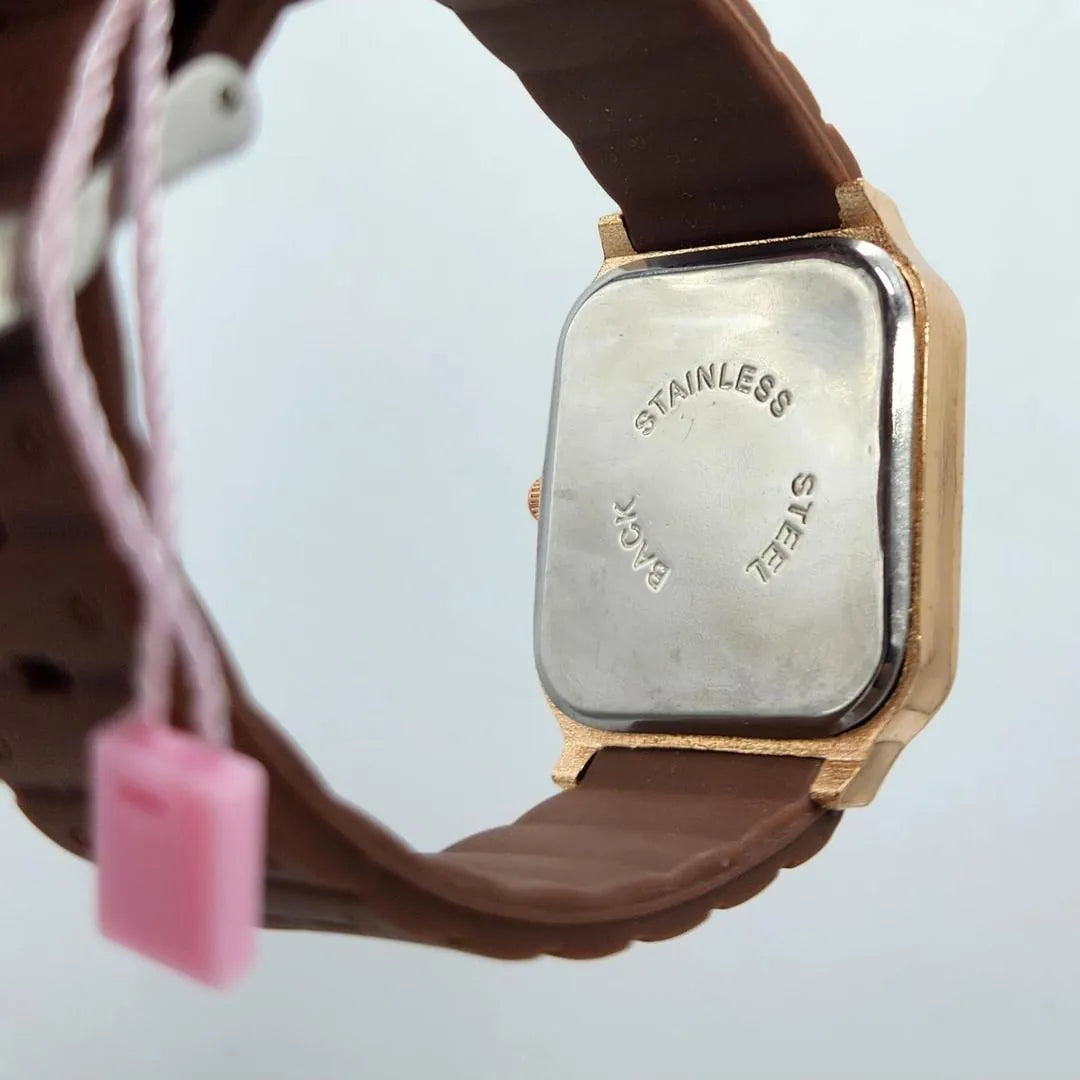 Luxury Brown Rectangular Dial Watch