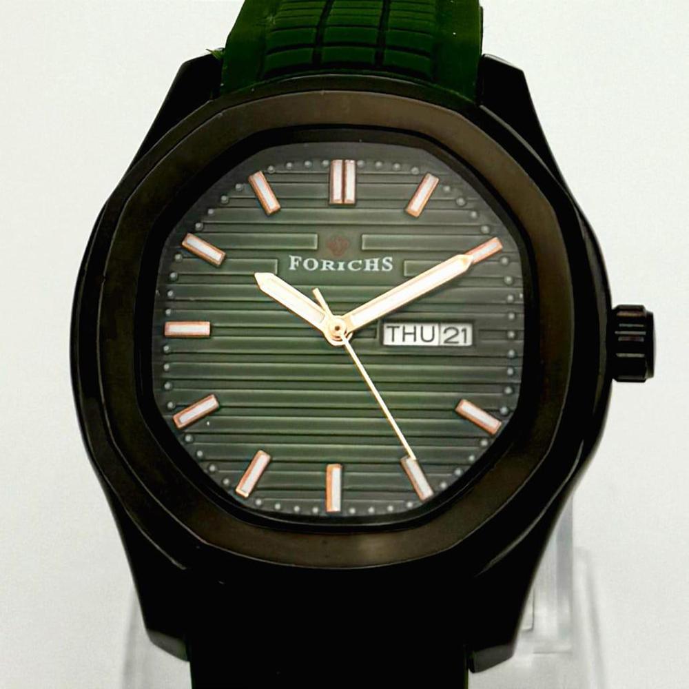 Forichs Men's Stylish Green Analog Watch