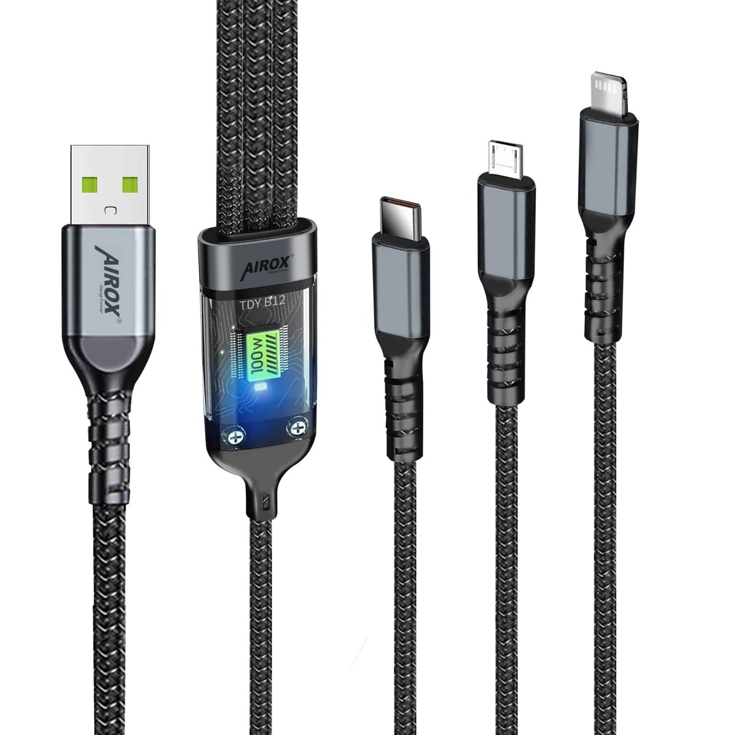 100W 3-in-1 Fast Charging Cable