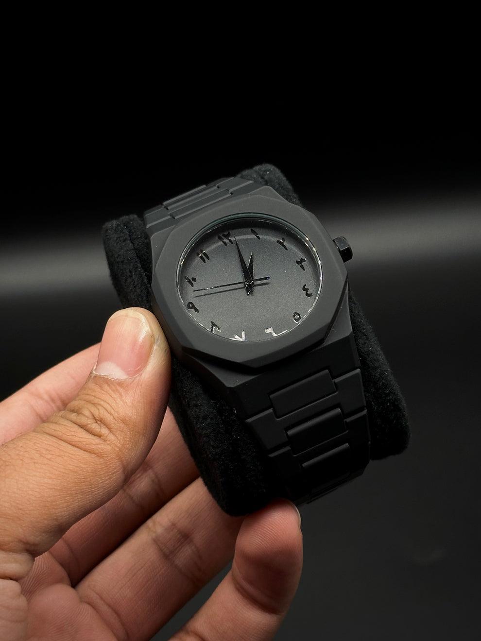 Men's Matte Black Stainless Steel Watch