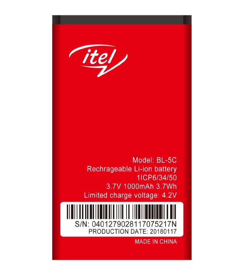 Itel BL-5C Battery 1000mAh | Original Rechargeable Li-ion Battery for Itel Mobile