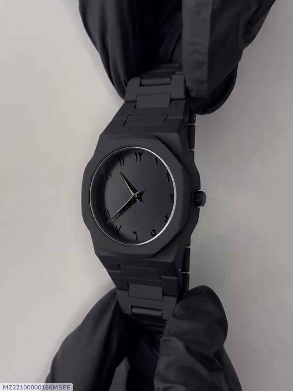 Men's Matte Black Stainless Steel Watch