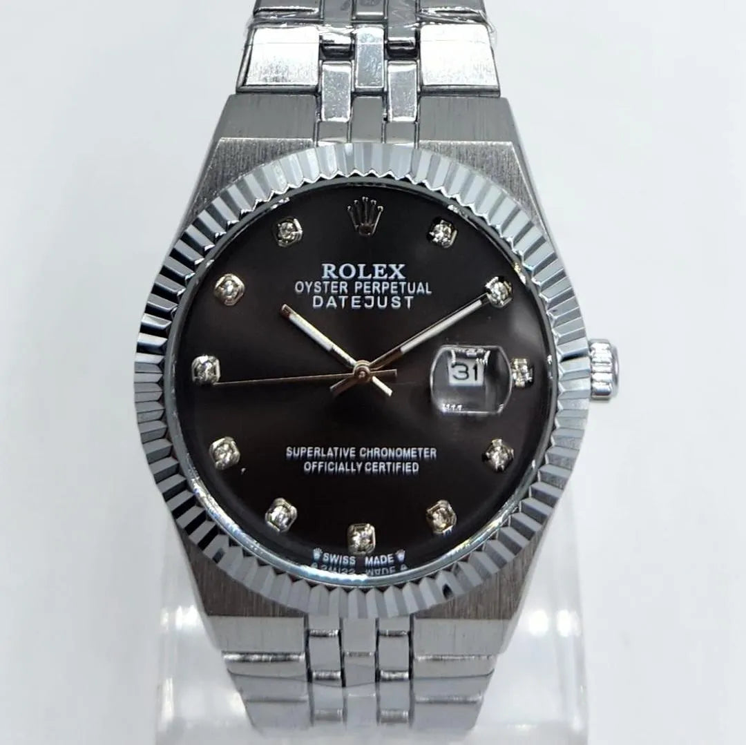 Rolex Datejust Diamond Black Dial Luxury Watch