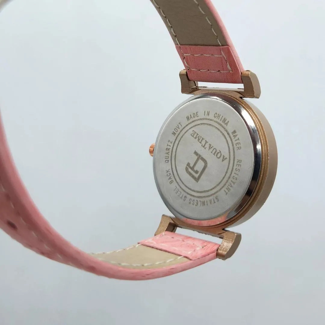 Elegant Pink Floral Quartz Watch for Women